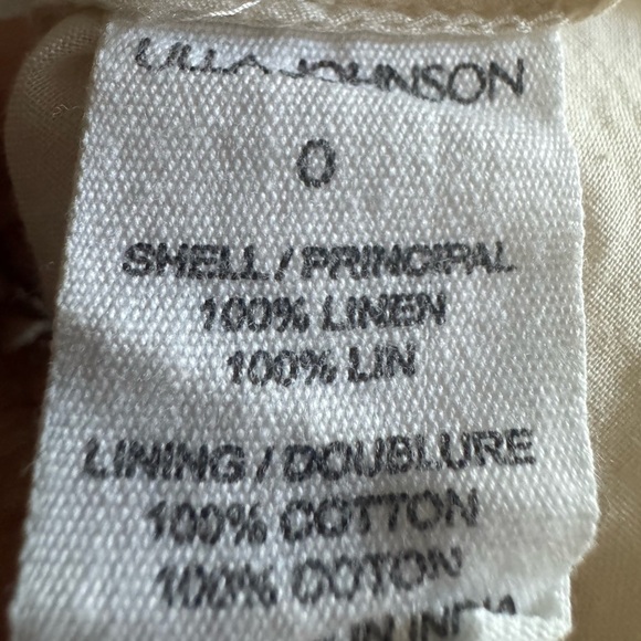 Ulla Johnson Tan Cream Stripe Rissa Dress 0 Sand Ruffle Sleeve Maxi - Picture 12 of 13